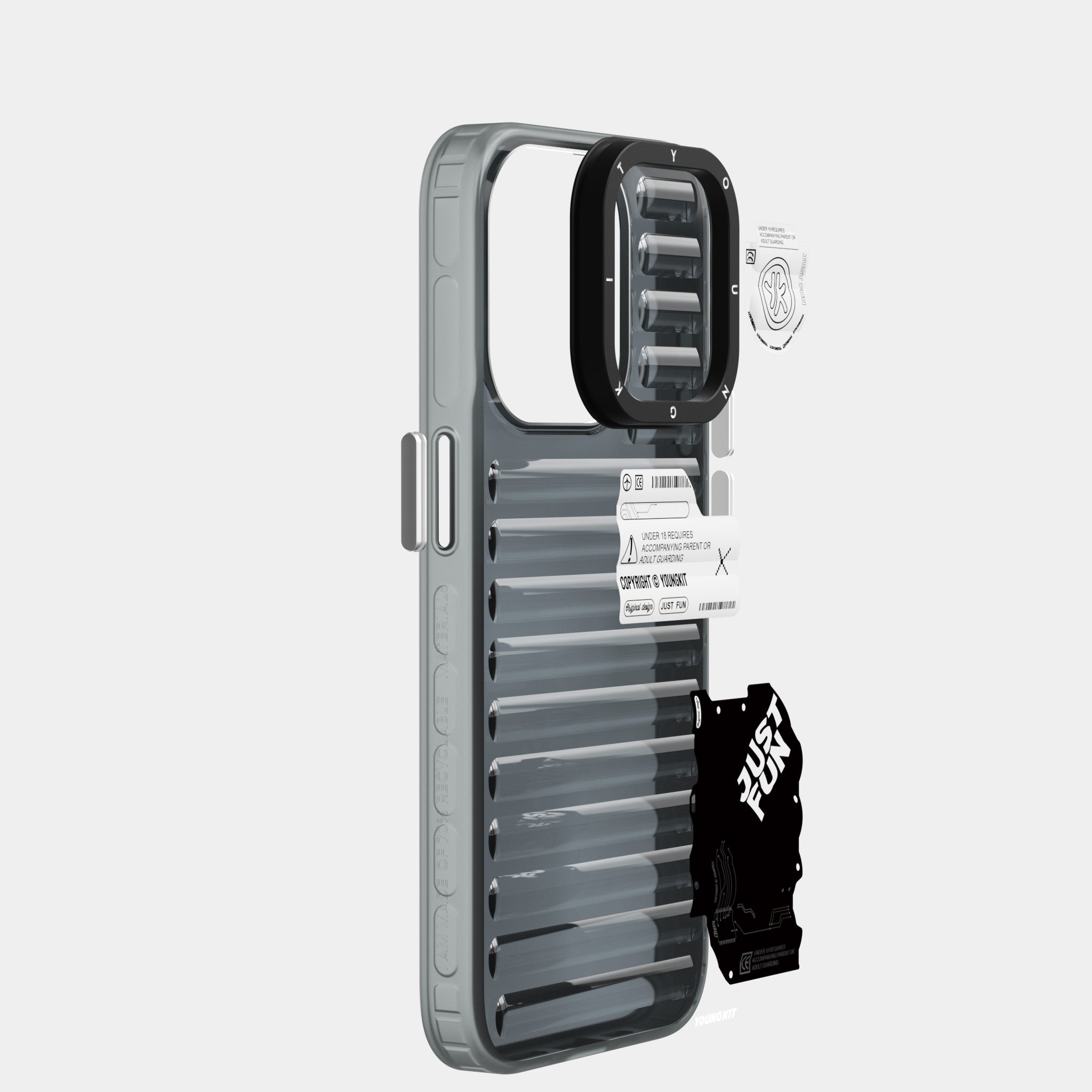 YoungKit Fluorite Serisi iPhone 15 Pro Şeffaf Renkli Tasarım Telefon Kılıfı - 10 YoungKit Fluorite Serisi iPhone 15 Pro Şeffaf Renkli Tasarım Telefon Kılıfı - 10